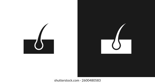 Hair follicle icon. Hair root. Dermatology concept. Healthy hair. Beauty care. Vector