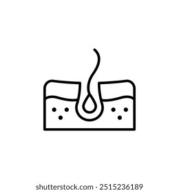 Hair Follicle icon. Simple hair follicle icon for social media, app, and web design. Vector illustration