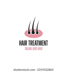 Hair Follicle Logo for Hair Care Clinic Design Concept Vector Illustration Symbol Icon