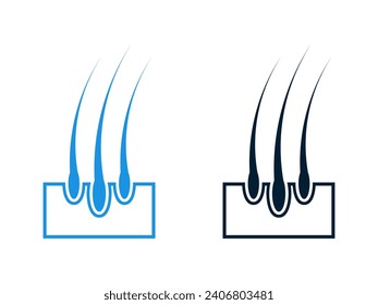 hair follicle logo icon. hair treatments symbol 