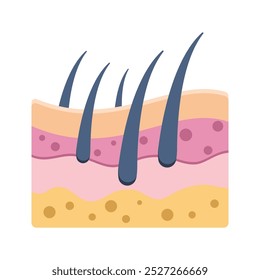 Símbolo de folículo piloso crescer ilustração de design gráfico