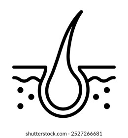 Hair follicle symbol grow  graphic  design illustration