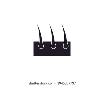 Hair follicles, root icon. Vector illustration.