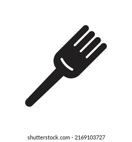 Hair Fork Filled Icon Vector Illustration