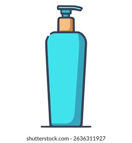 hair gel bottle conditioner healthy nutrition beauty flat color vector illustration template design