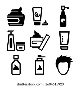 hair gel icon isolated sign symbol vector illustration - Collection of high quality black style vector icons
