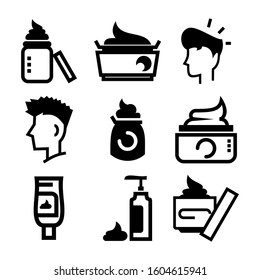 hair gel icon isolated sign symbol vector illustration - Collection of high quality black style vector icons
