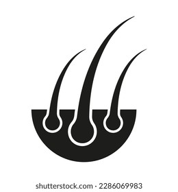 Hair growth icon. Vector sign for shampoo.