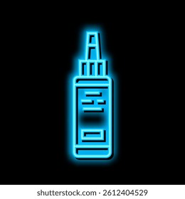hair growth serum neon light sign vector. hair growth serum illustration