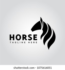 hair head horse logo