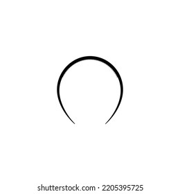 hair headband vector icon logo template design