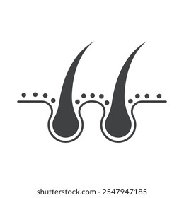 cabelo saúde logotipo ícone modelo ilustração design 