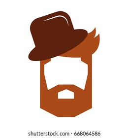 hair hipster style with gentleman hat model
