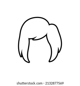Plantilla de diseño de icono de pelo vector ilustración aislada