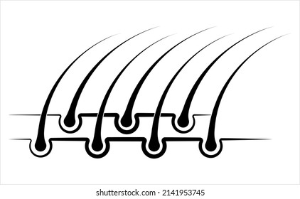 Hair Icon Design Vector Art Illustration