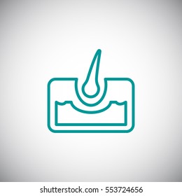  Hair icon flat.