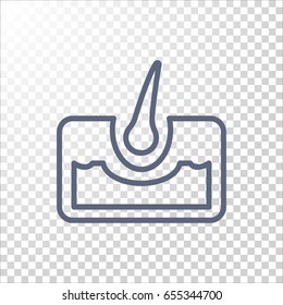  Hair icon flat.