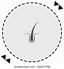 Hair icon Flat Design. Isolated Illustration.