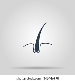 hair  icon. Flat design style eps 10