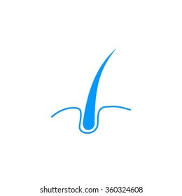 Hair icon. Flat design style eps 10