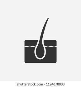 Hair icon illustration,vector follicle sign symbol