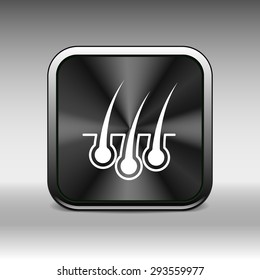 hair icon isolated human removal grow medical bulb.