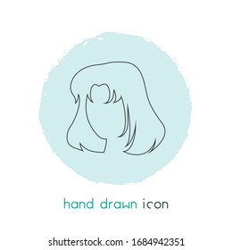 Hair icon line element. Vector illustration of hair icon line isolated on clean background for your web mobile app logo design.
