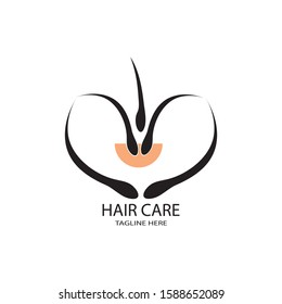hair icon logo vector design