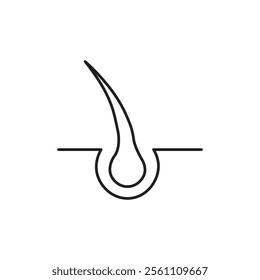 Hair icon Outline vector line symbol