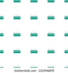  hair icon pattern seamless white background. Editable filled  icon. 