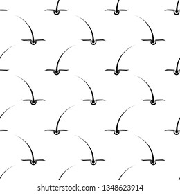 Hair Icon Seamless Pattern Vector Art Illustration