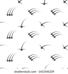 Hair Icon Seamless Pattern Vector Art Illustration