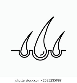 Hair icon. simple vector icon