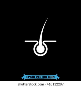 Hair icon vector.