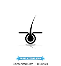 Hair icon vector. 