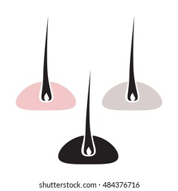Hair icon. Vector Illustration.