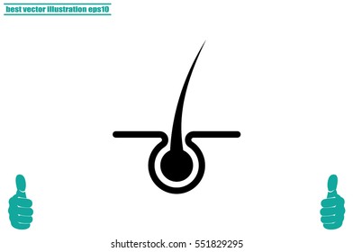 Hair icon vector illustration