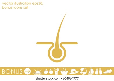 Hair icon vector illustration