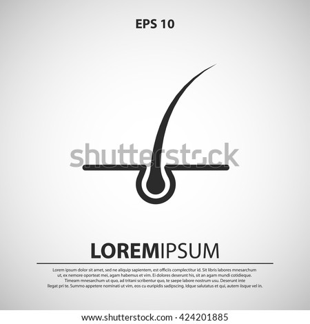 hair icon. hair vector illustration
