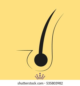 hair, icon, vector illustration EPS 10