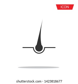 hair icon vector isolated on white background.