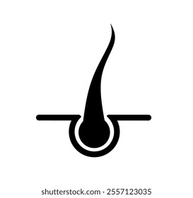 hair icon vector on white background. feather icon