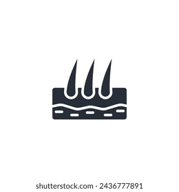 hair icon. vector.Editable stroke.linear style sign for use web design,logo.Symbol illustration.