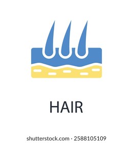 hair icon. vector.Editable stroke.linear style sign for use web design,logo.Symbol illustration.