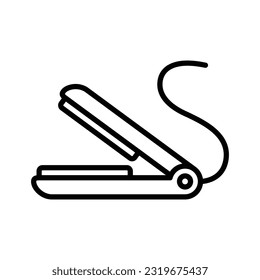 hair iron icon vector design template in white background