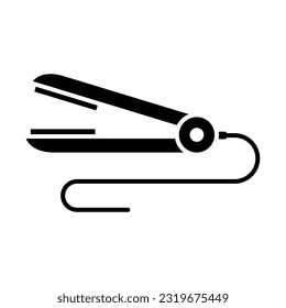 hair iron icon vector design template in white background