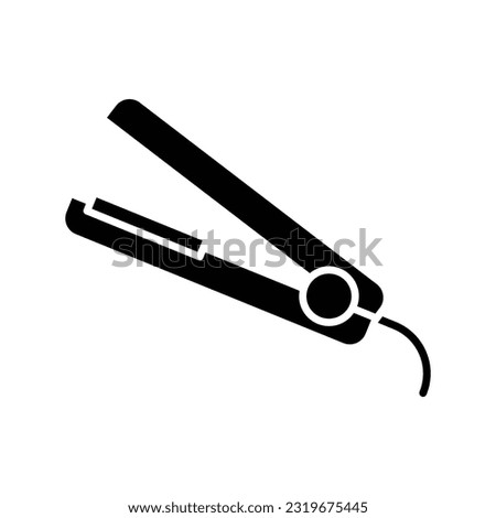 hair iron icon vector design template in white background