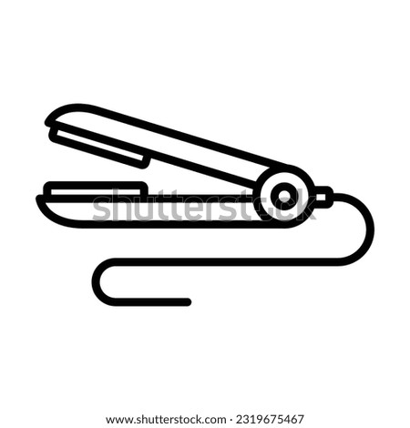 hair iron icon vector design template in white background