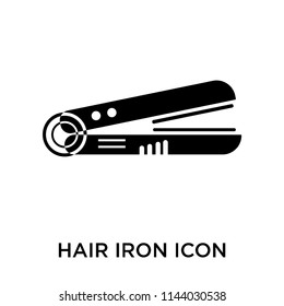 Hair iron icon vector isolated on white background for your web and mobile app design, Hair iron logo concept