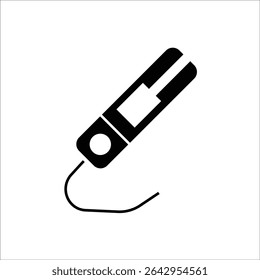 hair iron vector icon line sign